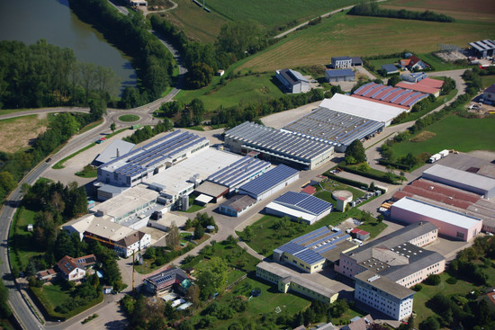 Аэрофотоснимок предприятия TVU Textilveredlungsunion в г. Лёйтерсхаузене Аэрофотоснимок предприятия TVU Textilveredlungsunion в г. Лёйтерсхаузене